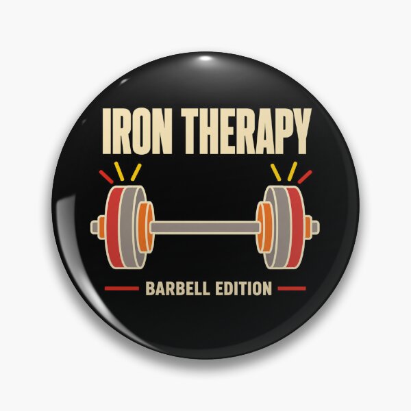 Item preview, Iron Therapy Barbell Edition Funny Gym Fitness Gift designed and sold by DreamLayerStudio.