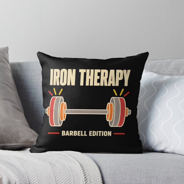 Item preview, Iron Therapy Barbell Edition Funny Gym Fitness Gift designed and sold by DreamLayerStudio.