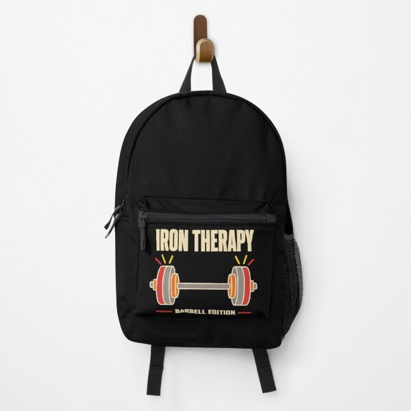 Item preview, Iron Therapy Barbell Edition Funny Gym Fitness Gift designed and sold by DreamLayerStudio.