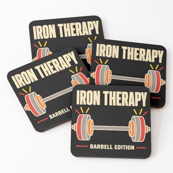 Item preview, Iron Therapy Barbell Edition Funny Gym Fitness Gift designed and sold by DreamLayerStudio.