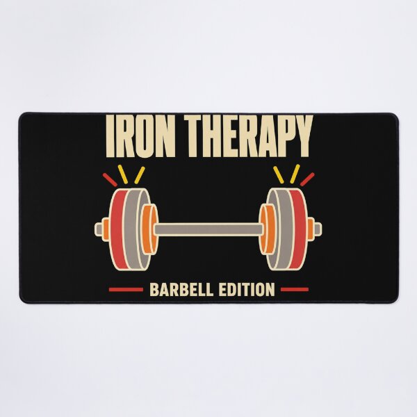 Item preview, Iron Therapy Barbell Edition Funny Gym Fitness Gift designed and sold by DreamLayerStudio.