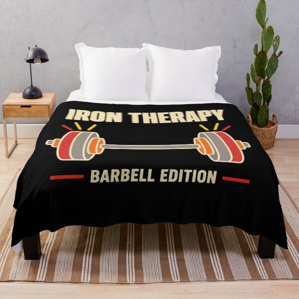Item preview, Iron Therapy Barbell Edition Funny Gym Fitness Gift designed and sold by DreamLayerStudio.