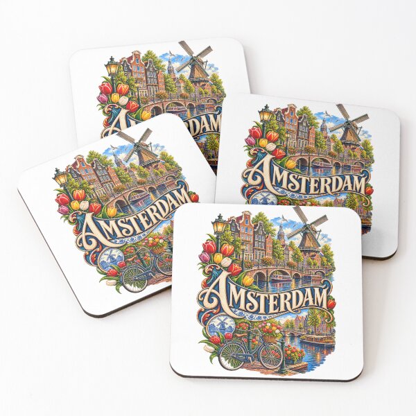 Item preview, Amsterdam Canal City Art Illustration designed and sold by GraffiCity.