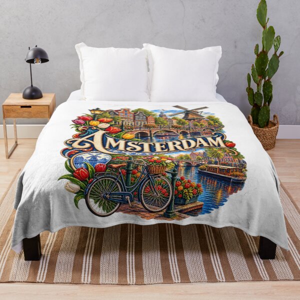 Item preview, Amsterdam Canal City Art Illustration designed and sold by GraffiCity.
