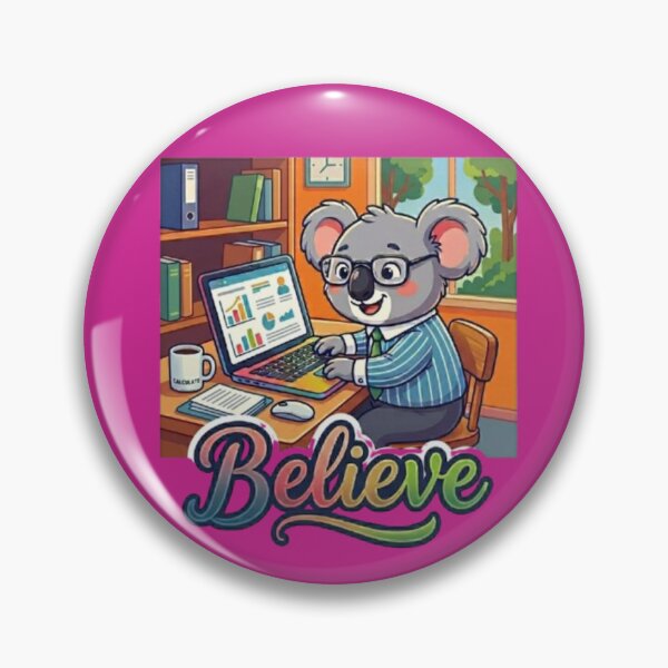 Item preview, Believe In Your Success Koala Busness llustration designed and sold by Northern Glow Art.