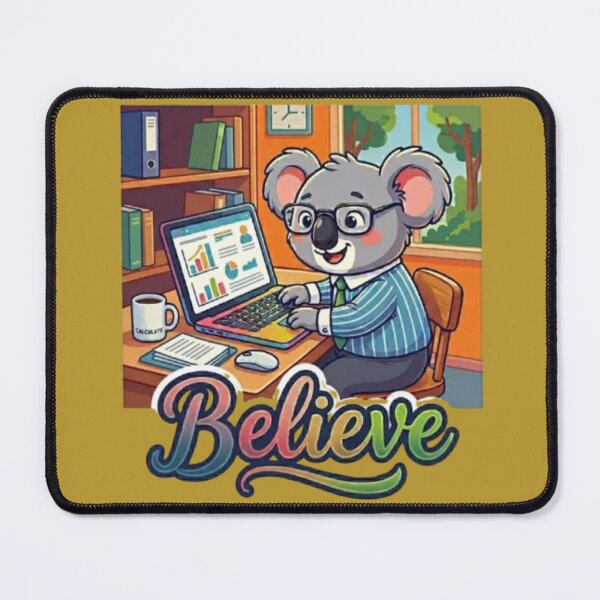 Item preview, Believe In Your Success Koala Busness llustration designed and sold by Northern Glow Art.