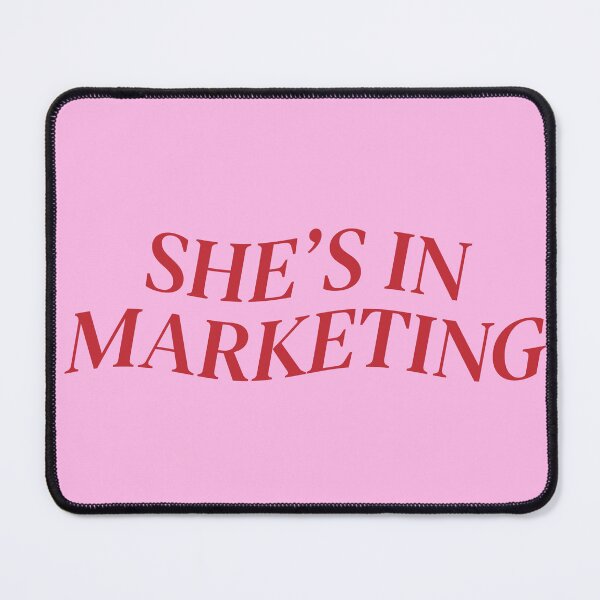 Item preview, She's In Marketing Pink and Red Corporate Girl Aesthetic designed and sold by hannahbee.