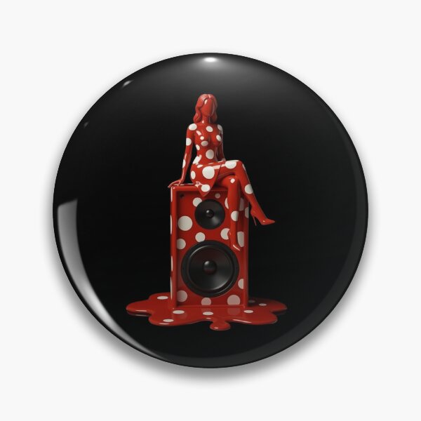 Item preview, Melting Polka Dot Woman on Speaker Pop Art designed and sold by YourColorsWall.