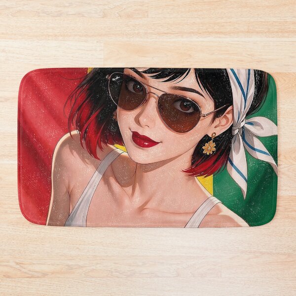 Item preview, Vintage Rasta Girl Reggae Vibes Retro Anime Art designed and sold by Hen-C-Art.