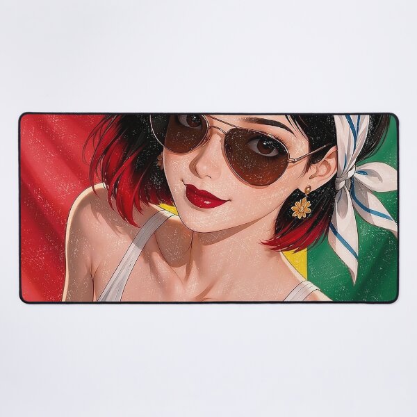 Item preview, Vintage Rasta Girl Reggae Vibes Retro Anime Art designed and sold by Hen-C-Art.