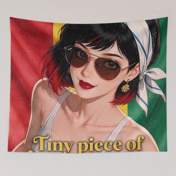 Item preview, Vintage Rasta Girl Reggae Vibes Retro Anime Art designed and sold by Hen-C-Art.