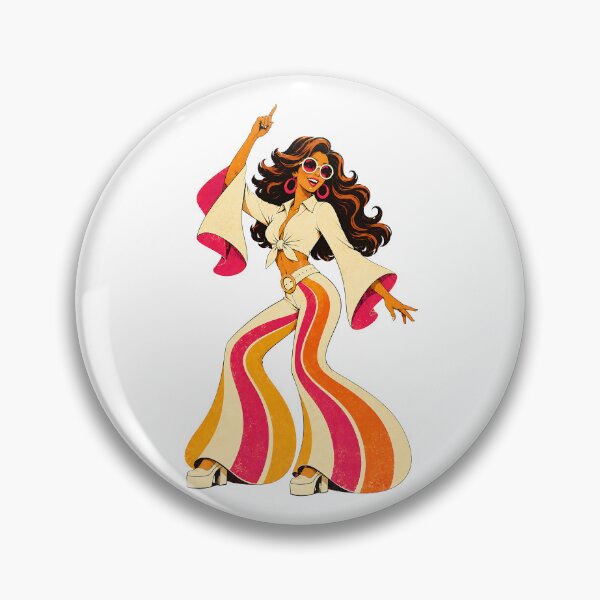 Item preview, Groovy 70s Disco Girl – Retro Boho Fashion designed and sold by Digital Culture Studio.