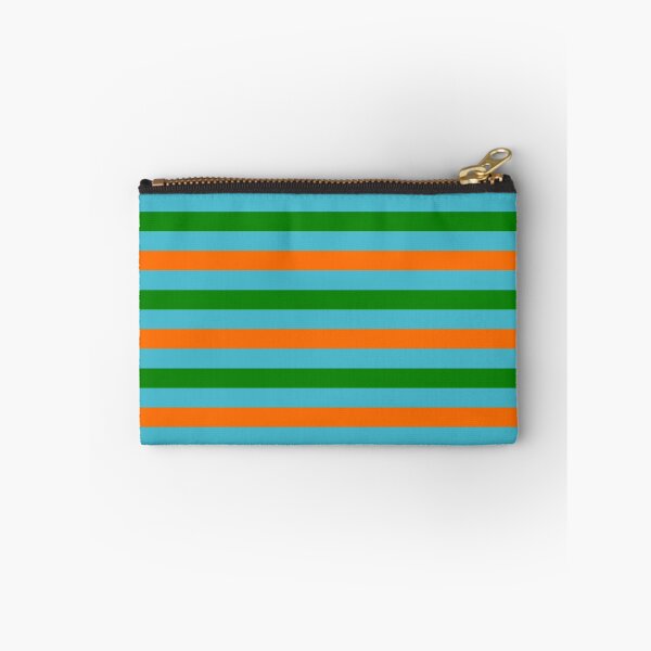 Item preview, Orange And Green Stripes Design Blue  designed and sold by PatternTitan.
