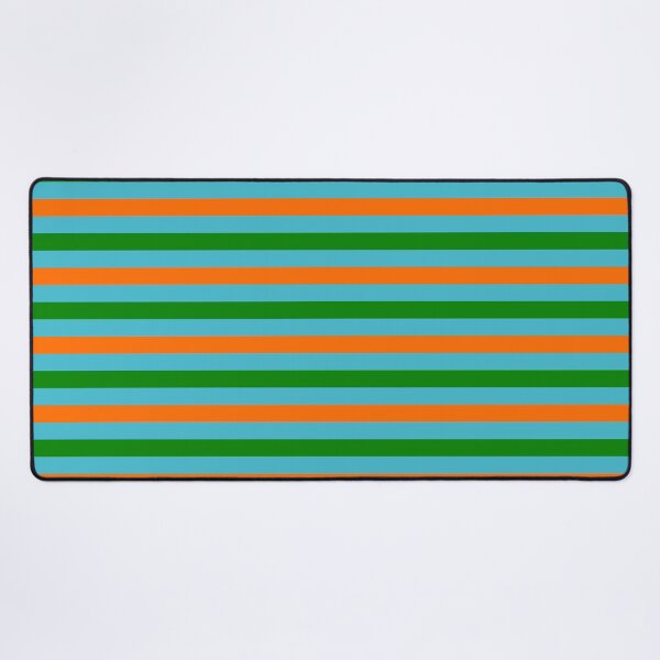Item preview, Orange And Green Stripes Design Blue  designed and sold by PatternTitan.