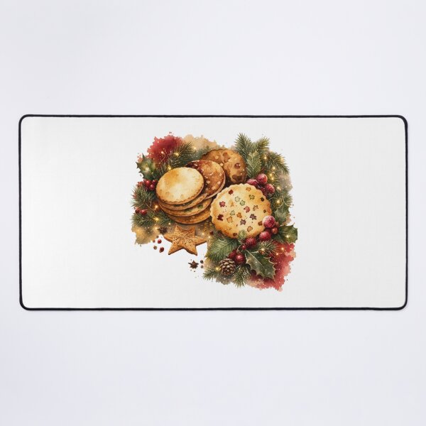 Item preview, Watercolor Christmas Cookies and Mince Pies Holiday Arrangement designed and sold by Clean Print Goods.