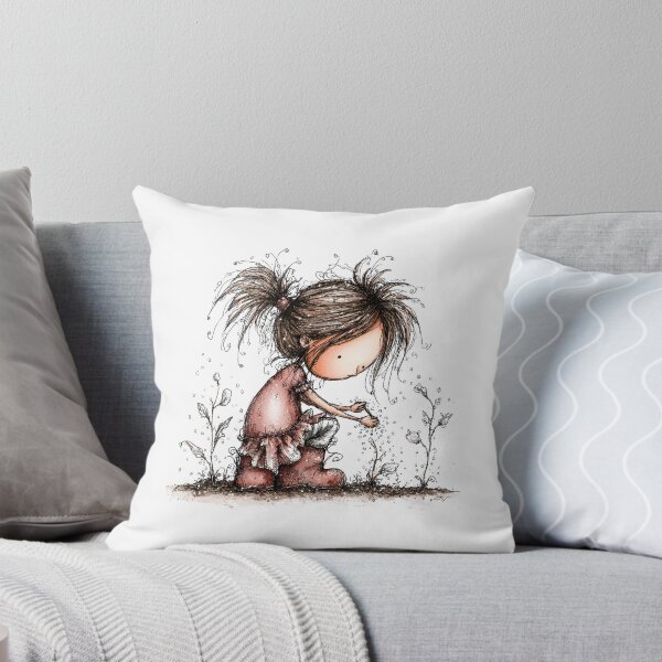 Item preview, A girl is playing with flowers designed and sold by Tutulus69.