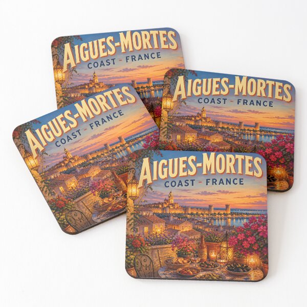 Item preview, Aigues-Mortes, France: Vintage Painterly Poster designed and sold by LSVart.