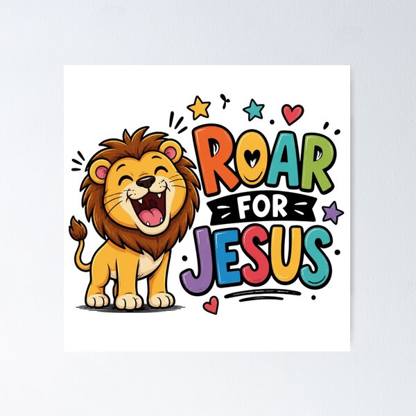 Item preview, Roar for Jesus Christian  | Cute Lion Faith Design designed and sold by Illustrated Faith.