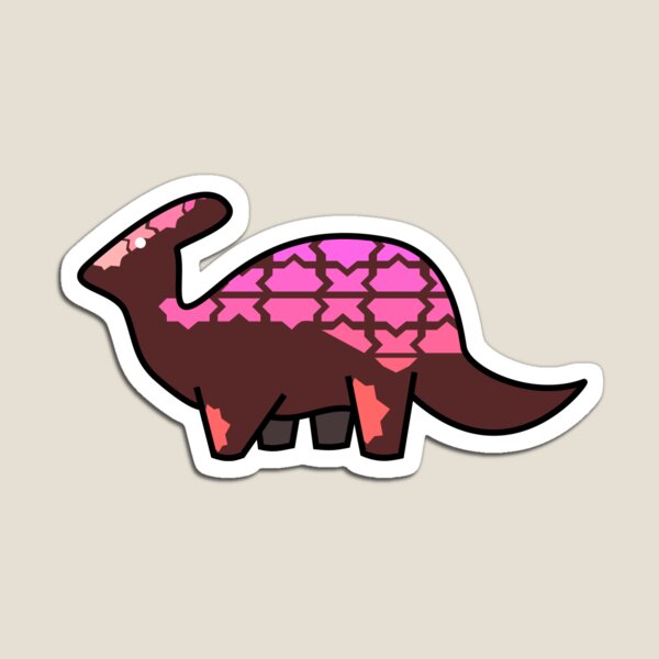 Item preview, Red Warm Colors Chibi Parasaurolophus  designed and sold by JayMakesTiktok.