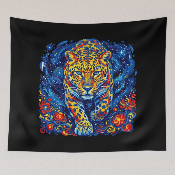 Item preview, Psychedelic Jaguar Starry Night designed and sold by TeeARTHY.