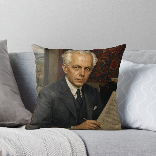 Item preview, Modernist Folk Pioneer: Béla Bartók Vintage Oil Painting - Rhythmic Mastery designed and sold by DoReMiStudio.