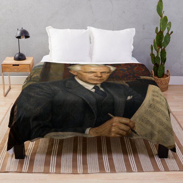 Item preview, Modernist Folk Pioneer: Béla Bartók Vintage Oil Painting - Rhythmic Mastery designed and sold by DoReMiStudio.