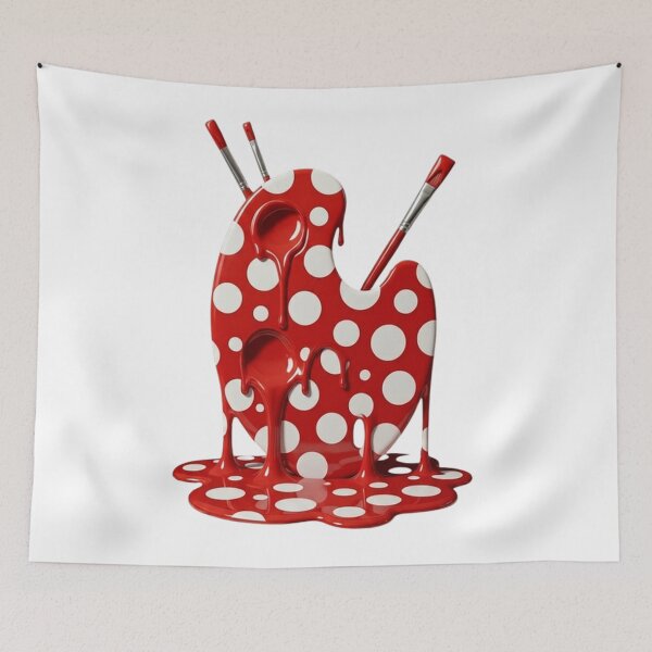 Item preview, Melting Polka Dot Artist Palette Pop Art designed and sold by YourColorsWall.