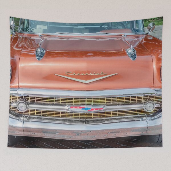 Item preview, 1957 Chevrolet Nomad Station Wagon Adobe Beige and Imperial Ivory Technical Blueprint Car Poster designed and sold by RichFrancoCars.