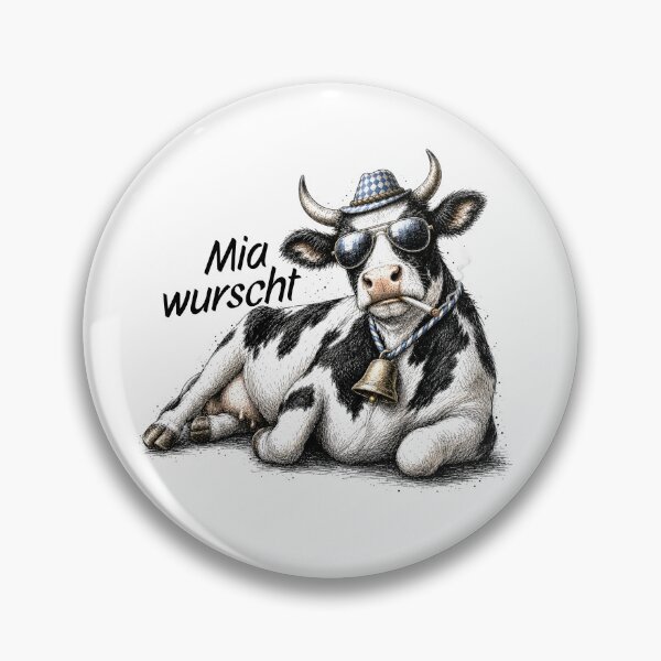 Item preview, The chill Bavarian cow designed and sold by ABCrazyShop.