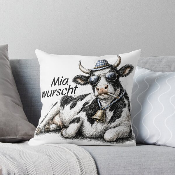 Item preview, The chill Bavarian cow designed and sold by ABCrazyShop.
