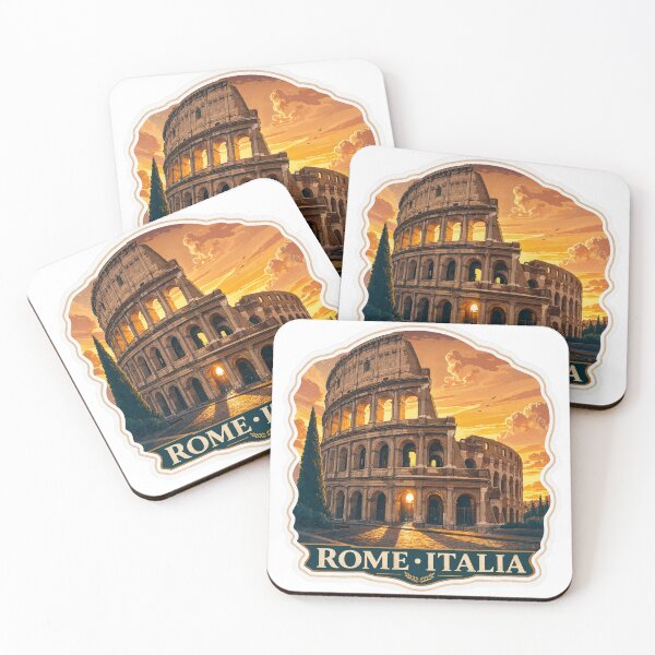 Item preview, Rome Colosseum Sunset Illustration designed and sold by JIGUWORLD.