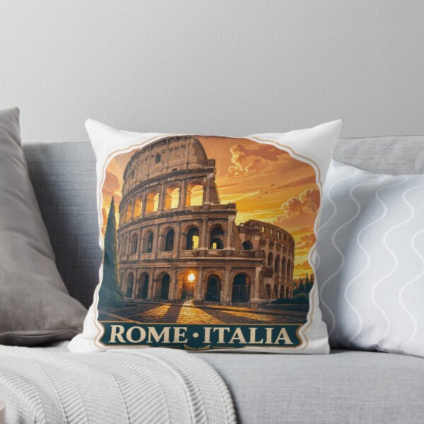Item preview, Rome Colosseum Sunset Illustration designed and sold by JIGUWORLD.