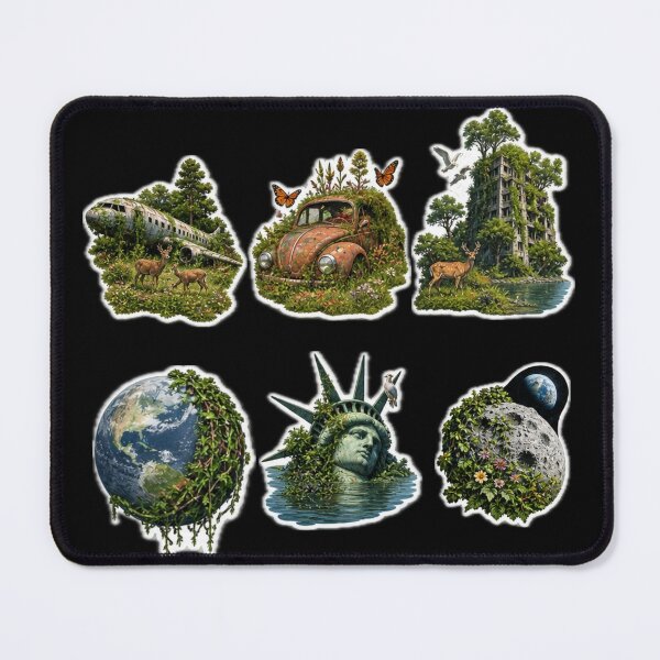 Item preview, Nature Apocalypse Stickers – Post-Apocalyptic Wilderness & Dark Nature designed and sold by Madame-Verny.