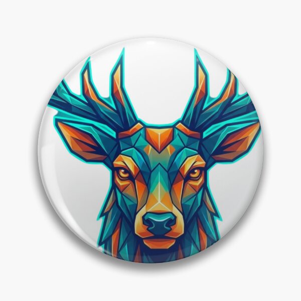 Item preview, Geometric Deer Head Illustration designed and sold by GabeMountainArt.
