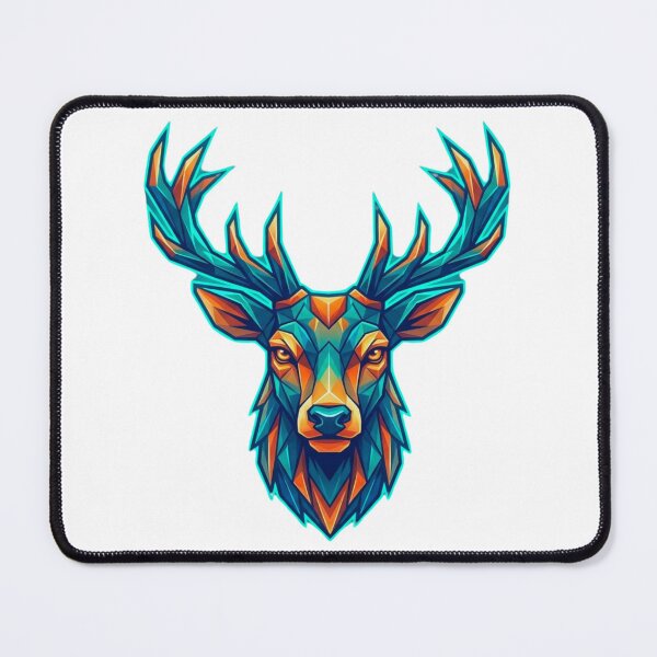 Item preview, Geometric Deer Head Illustration designed and sold by GabeMountainArt.