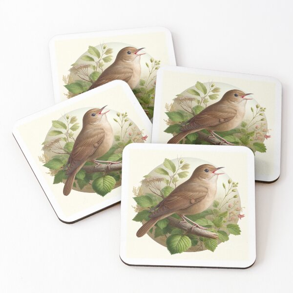Item preview, Vintage Nightingale Bird Botanical Illustration designed and sold by NarjaShop.