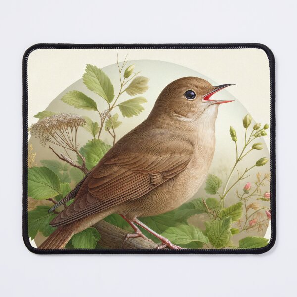 Item preview, Vintage Nightingale Bird Botanical Illustration designed and sold by NarjaShop.