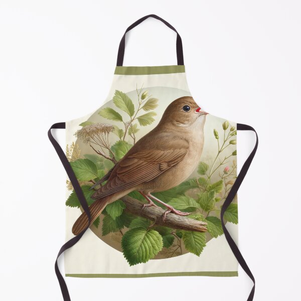 Item preview, Vintage Nightingale Bird Botanical Illustration designed and sold by NarjaShop.
