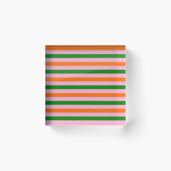 Item preview, Orange And Green Stripes Design Pink  designed and sold by PatternTitan.