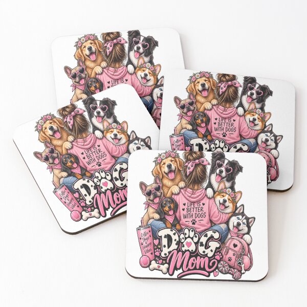 Artikelvorschau, Hundemama-Leben – Niedliches rosa Blumendesign für Hundeliebhaber entworfen und verkauft von artistezone.