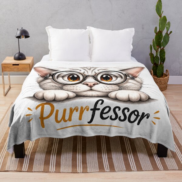 Item preview, Purrfessor - Clever cat with glasses designed and sold by thirtyonestars.