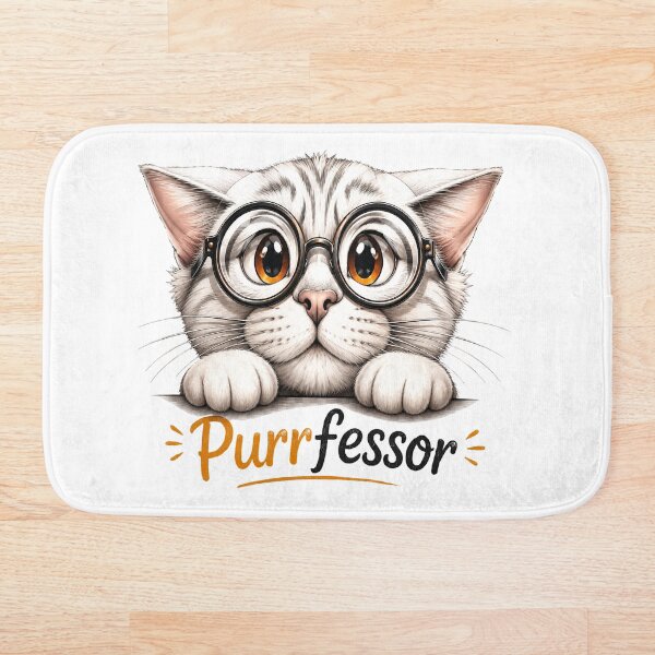 Item preview, Purrfessor - Gato inteligente con gafas designed and sold by thirtyonestars.