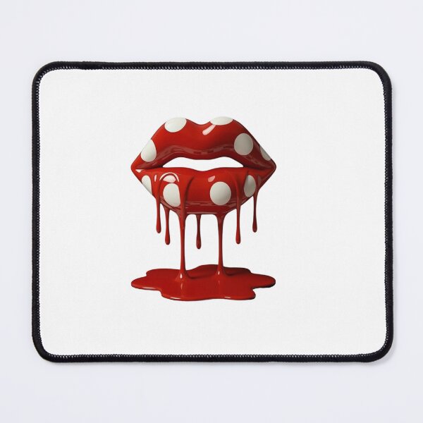 Item preview, Melting Polka Dot Red Lips Pop Art designed and sold by YourColorsWall.