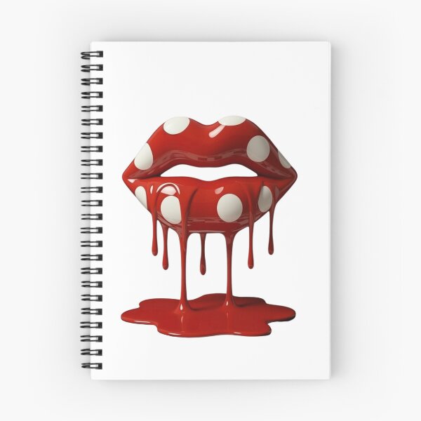 Item preview, Melting Polka Dot Red Lips Pop Art designed and sold by YourColorsWall.
