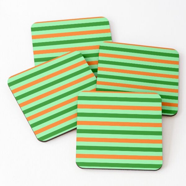 Item preview, Orange And Green Stripes Design Green  designed and sold by PatternTitan.