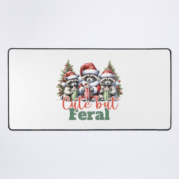 Item preview, Raccoon Christmas Cute But Feral Funny Holiday Design designed and sold by FuzionRaptor.