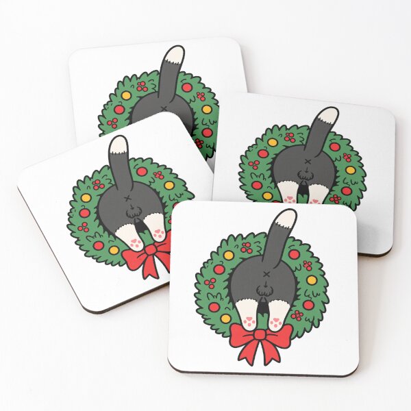 Item preview, Wreath Cat Chaos designed and sold by LuloCreative.