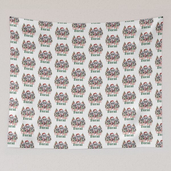 Item preview, Raccoon Christmas Cute But Feral Funny Holiday Design designed and sold by FuzionRaptor.