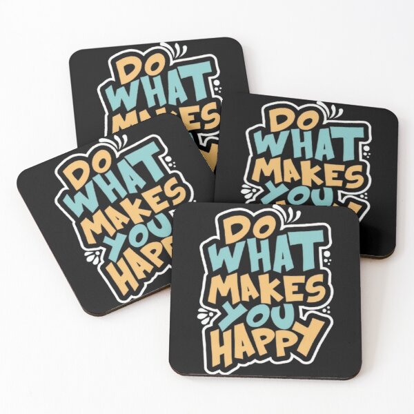Item preview, Do What Makes You Happy - Vintage Retro Typography Quote designed and sold by UniqYou.