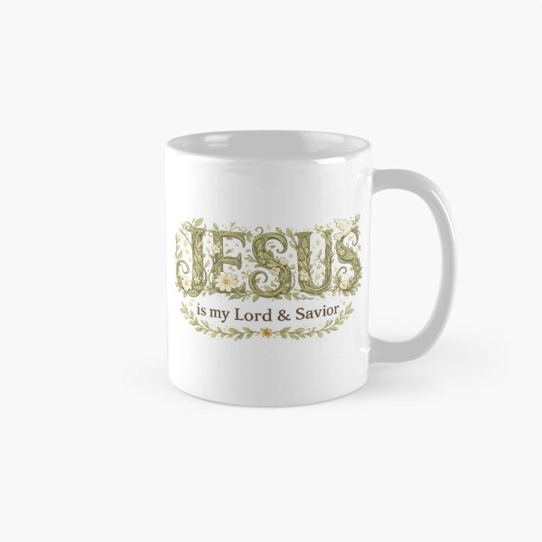 Item preview, Jesus Is My Lord & Savior – Floral Christian Faith Nature Design designed and sold by SoulThread Studio.